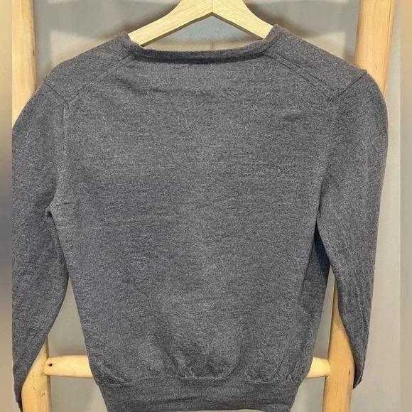 BOGGI Milano size Med wool V-Neck Gray Cardigan wool sweater - Picture 3 of 11